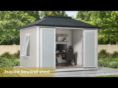 BEYOND SHED 10x12.6 Backyard Office Shed with Floors, Windows, and Lockable Doors.