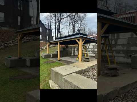 SUNJOY 12x20 Aluminum Hardtop Gazebo with Dual Rails and Ceiling Hook - Natural Cedar