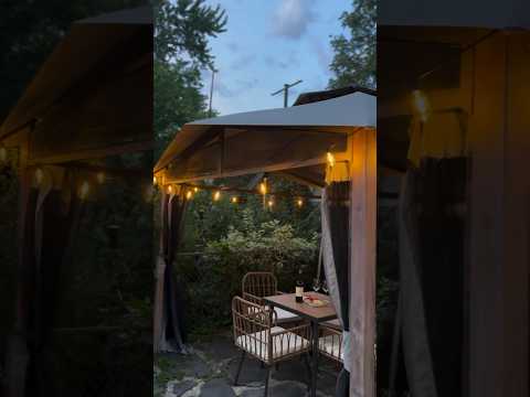 12x12 Hillsdale Soft Top Gazebo with 4 Counterweights and Netting for Outdoor Living