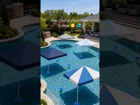 Product Show of SUNJOY 10x10 Floating Pool Gazebo with PVC Floats and Carry Bag