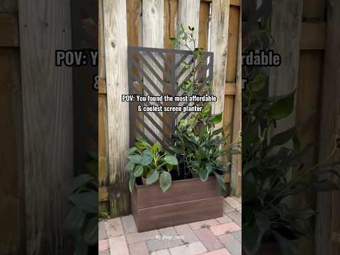 SUNJOY Raised Garden Bed with Trellis - Screen & Planter Box Combo