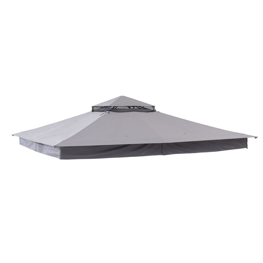 SUNJOY Light Gray+Dark Gray+Black Replacement Canopy For A+R Easy Up Gazebo (10X12 Ft) L-GZ472PST-I Sold At Lowe's.