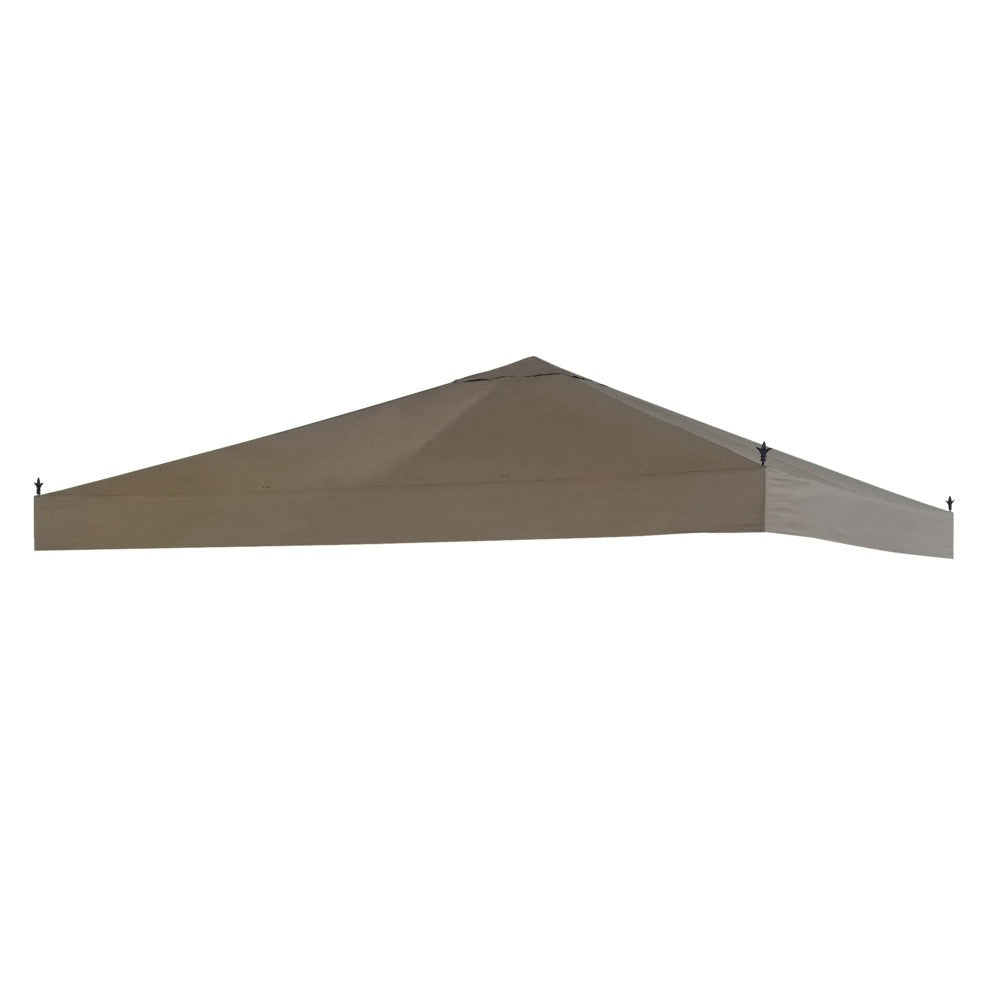 SUNJOY Khaki+Dark Brown Replacement Canopy For Sutton Gazebo (10X10 Ft) L-GZ494PST-E Sold At Canadian Tire.