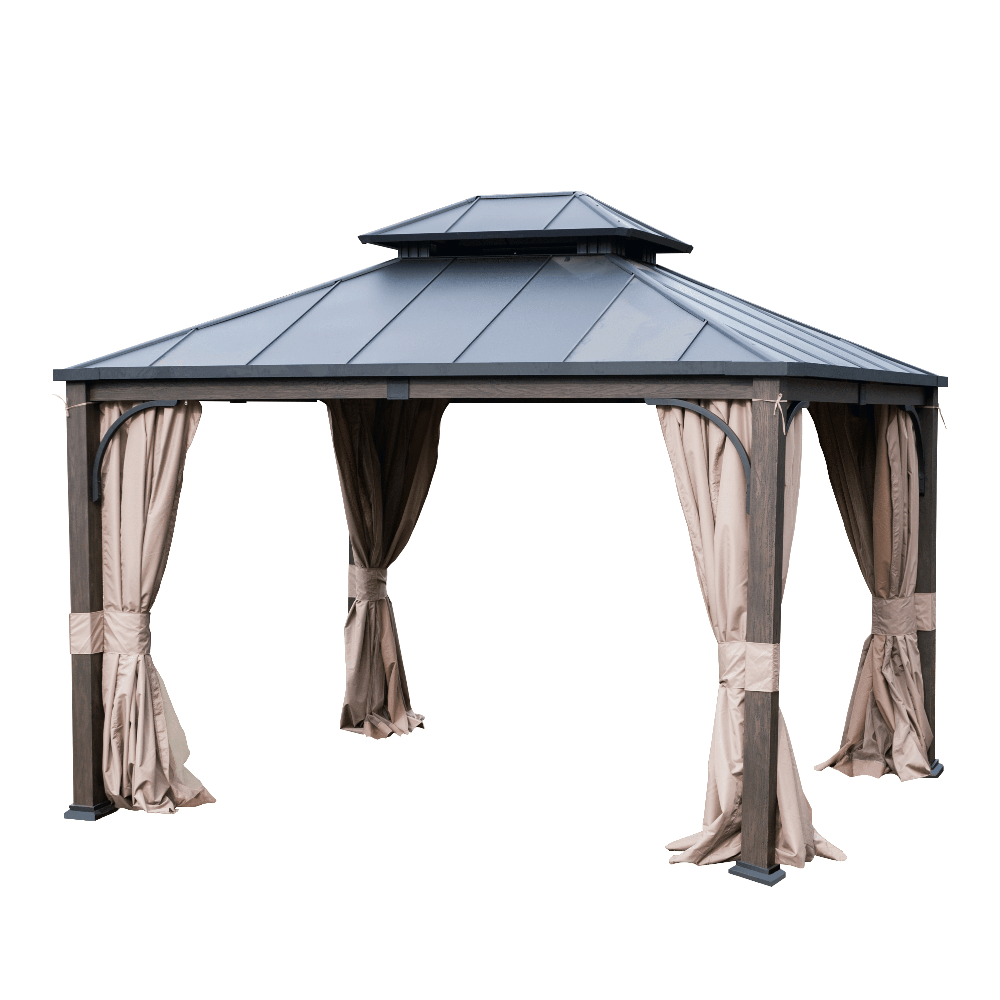 SUNJOY Khaki Replacement Mosquito Netting For Dashley Collection Gazebo (10X12 Ft) L-GZ976PCO-C Sold At Canadian Tire.