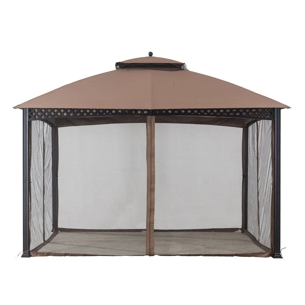 SUNJOY Brown+Khaki Replacement Mosquito Netting For Windsor Gazebo (10X12 Ft) L-GZ717PST-C Sold At Big Lots.