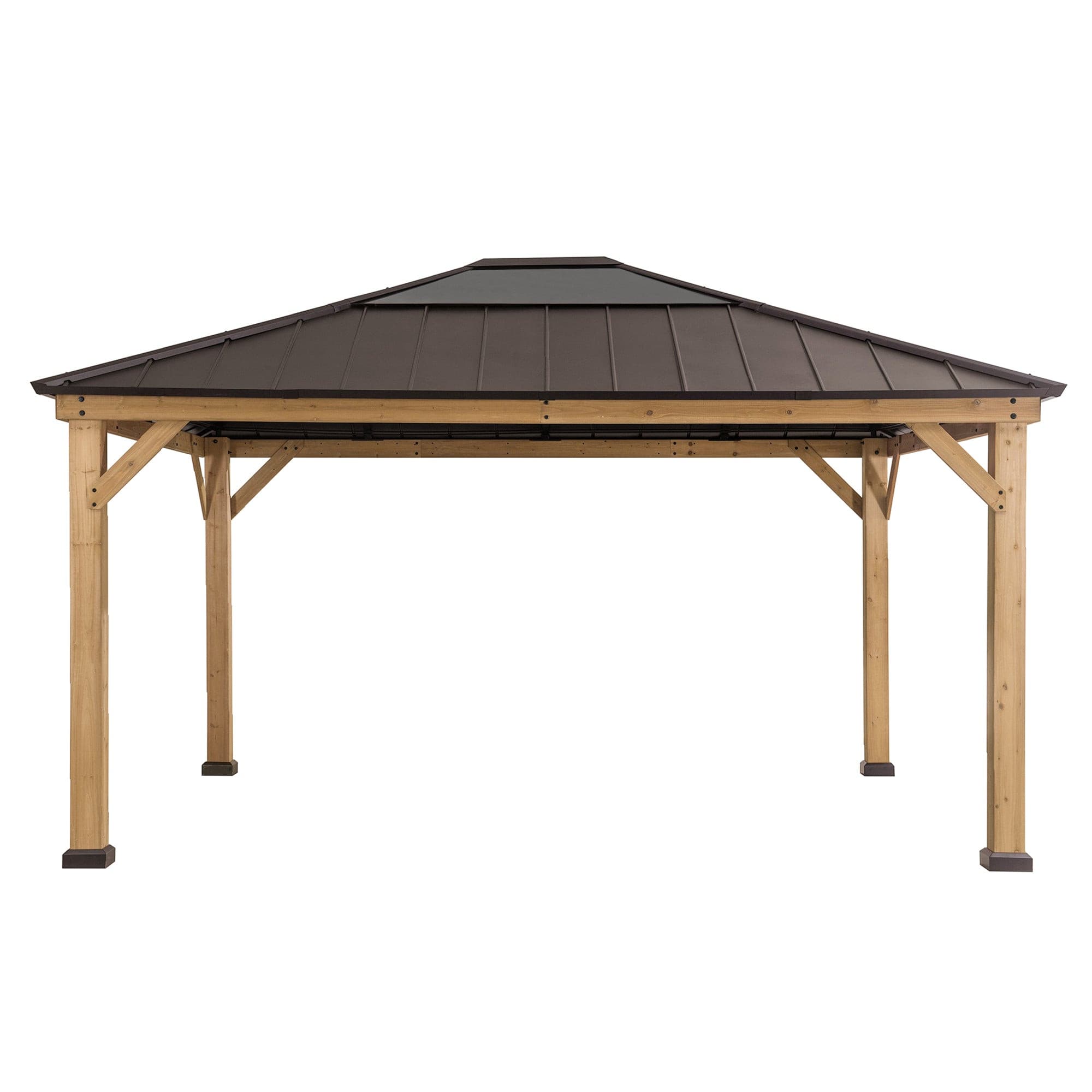 Sunjoy Wooden Hardtop Gazebo for Sale 13x15 for Outdoor Backyard Patio.