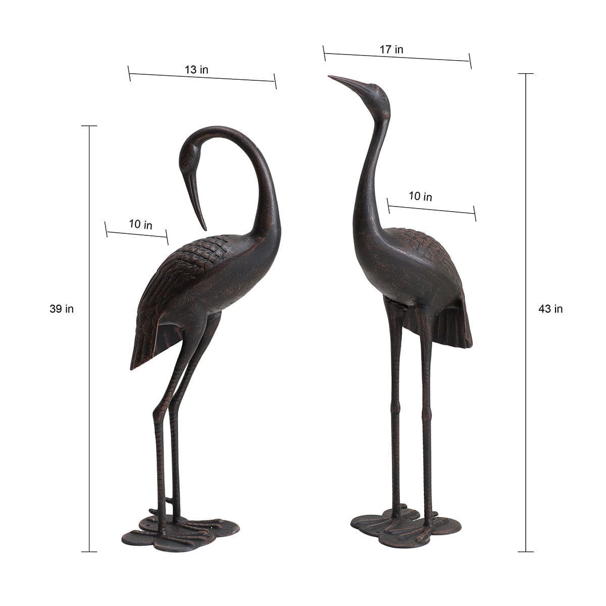 SUNJOY Bronze Cast Aluminum Crane Set.