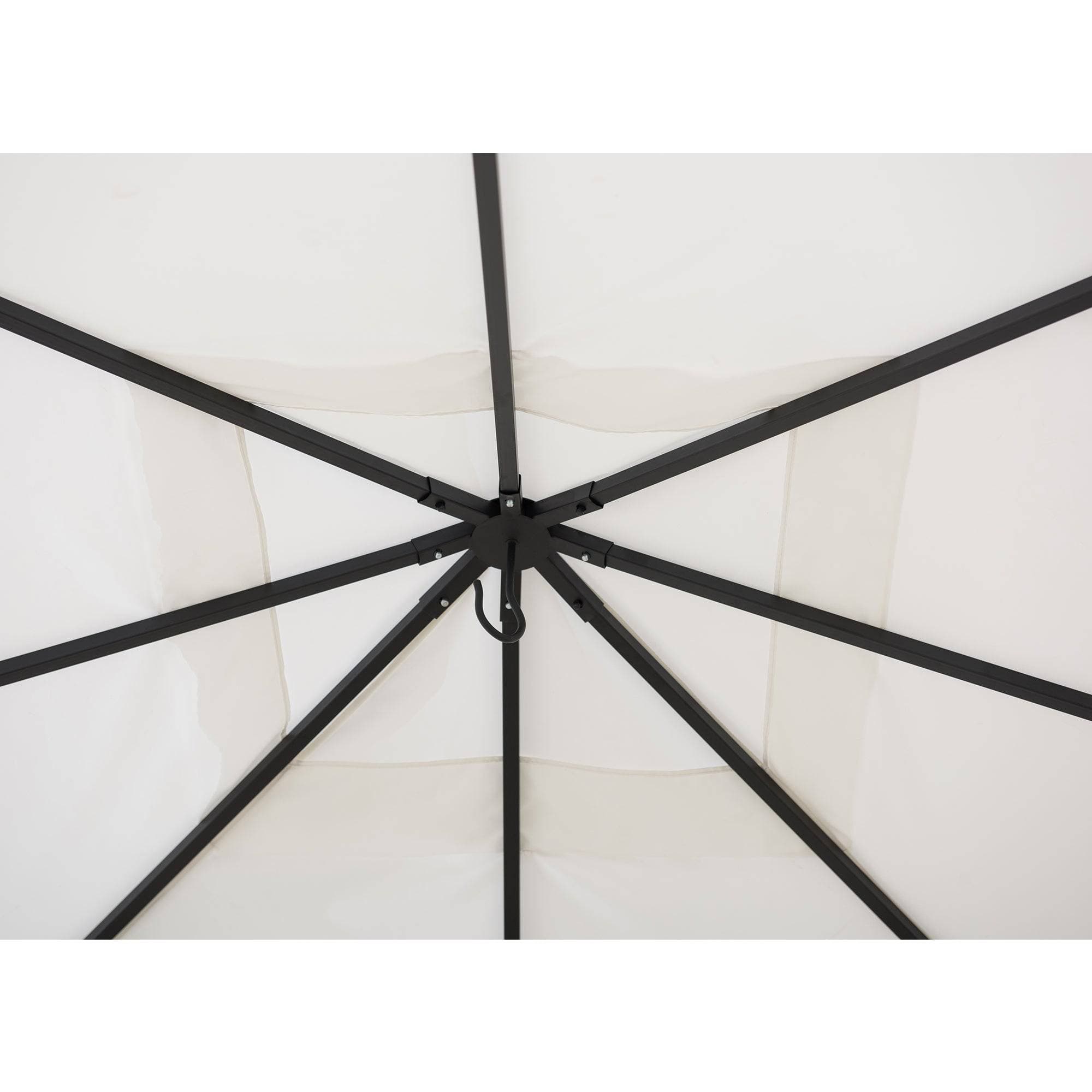 SUNJOY 10x10 White Gazebo with Curtain and Netting.