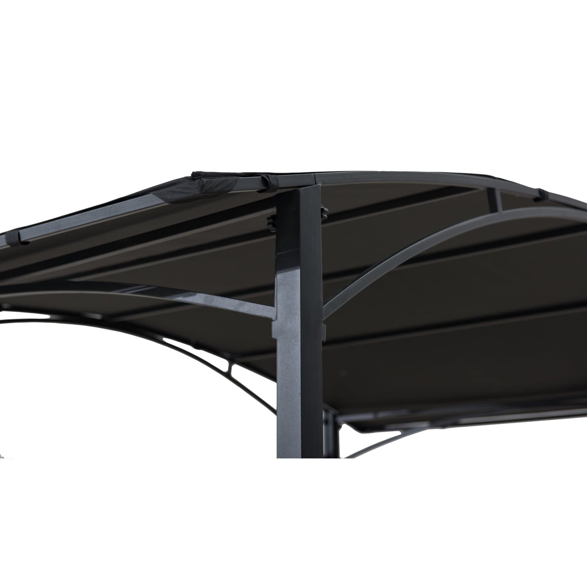 SUNJOY 5x8 Outdoor Grill Gazebo with Arch Canopy and Bar Shelves.