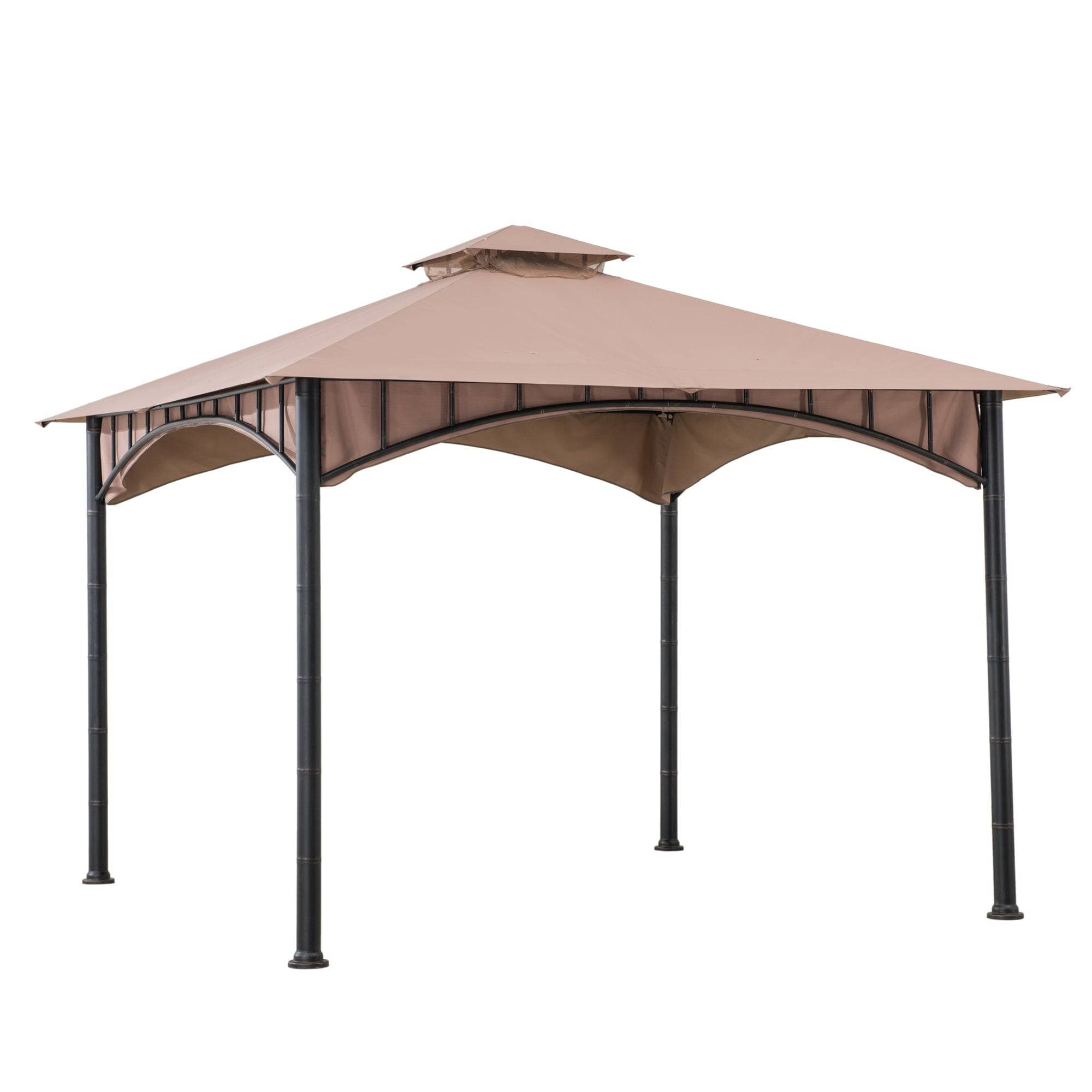 SUNJOY 11x11 Canopy Gazebo with Bamboo Look Steel Frame.