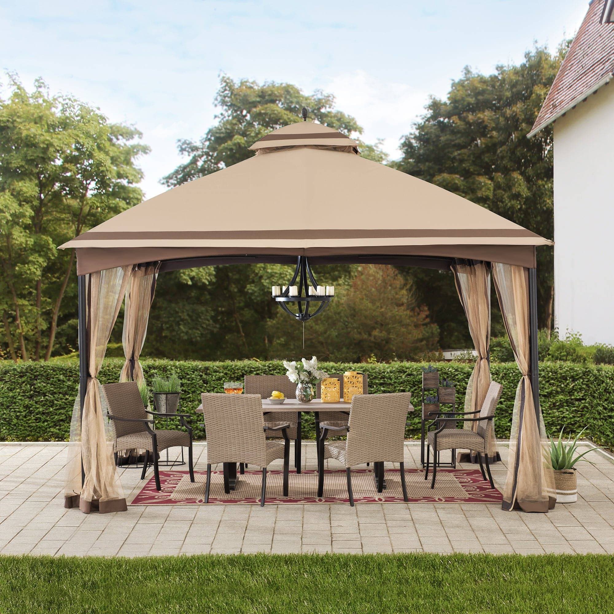 SUNJOY 10x13 Outdoor Canopy Gazebo with Netting.