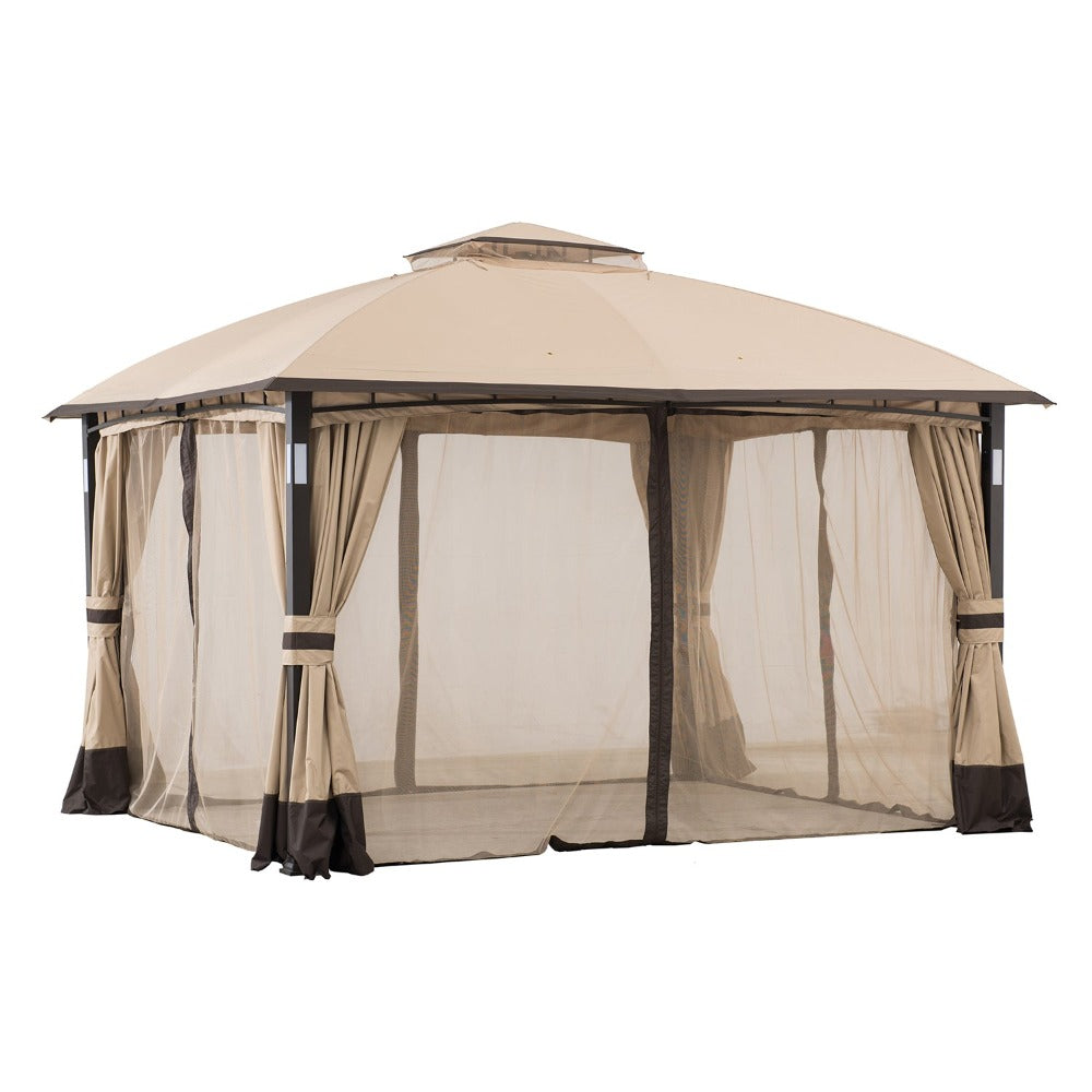 SUNJOY Light Tan Replacement Netting For Moorehead Steel Patio Gazebo (11X13 Ft) A101011500 Sold At Sunjoy.