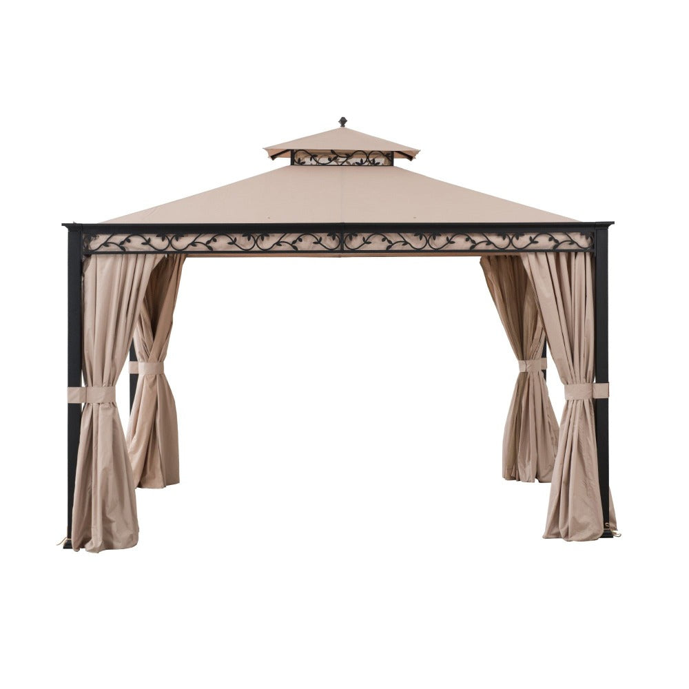 SUNJOY Khaki Replacement Mosquito Netting For Bewkes Softtop Gazebo (10X12 Ft) A101003202 Sold At SunNest.