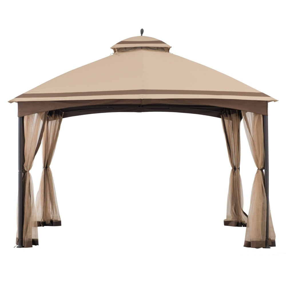 SUNJOY Dark brown Replacement Mosquito Netting For Domed Soft Top Gazebo (11X13 Ft) A101012210 Sold At SunNest.