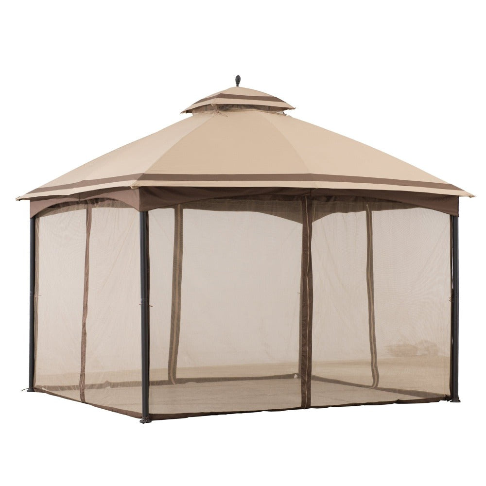 SUNJOY Dark brown Replacement Mosquito Netting For Domed Soft Top Gazebo (11X13 Ft) A101012210 Sold At SunNest.