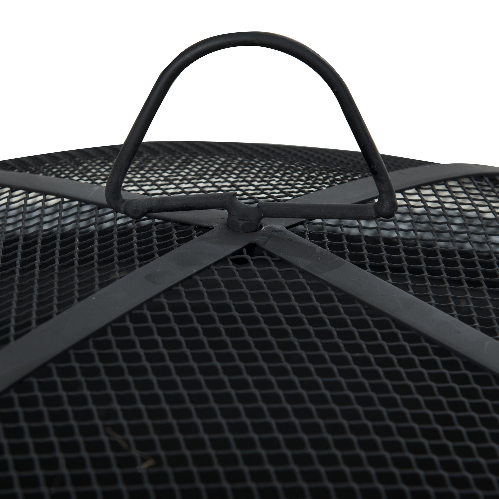 SUNJOY 26 Inch Small Outdoor Stone Firepit with Spark Screen and Poker.