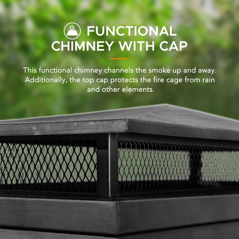 SUNJOY 48 Inch Wood Burning Stone Fireplace with Log Holders