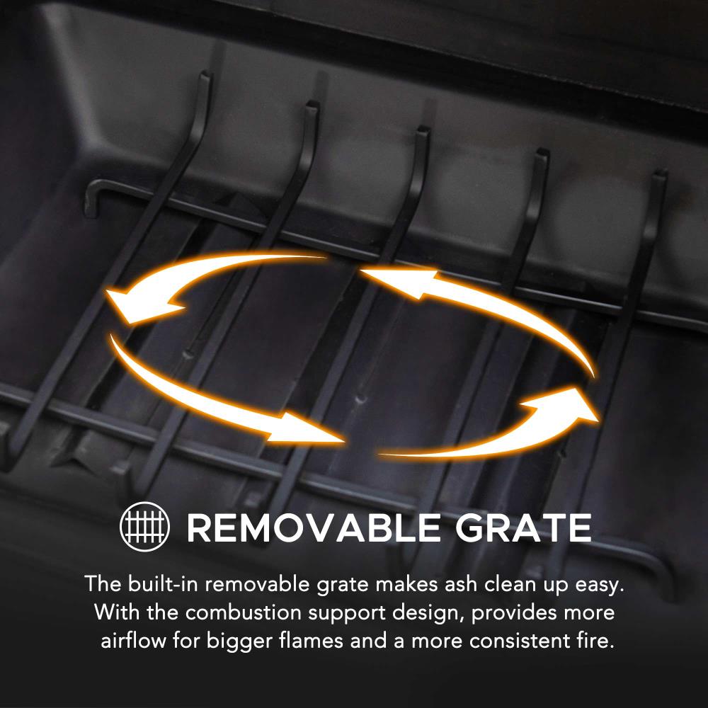 SUNJOY 48 Inch Wood Burning Stone Fireplace with Log Holders