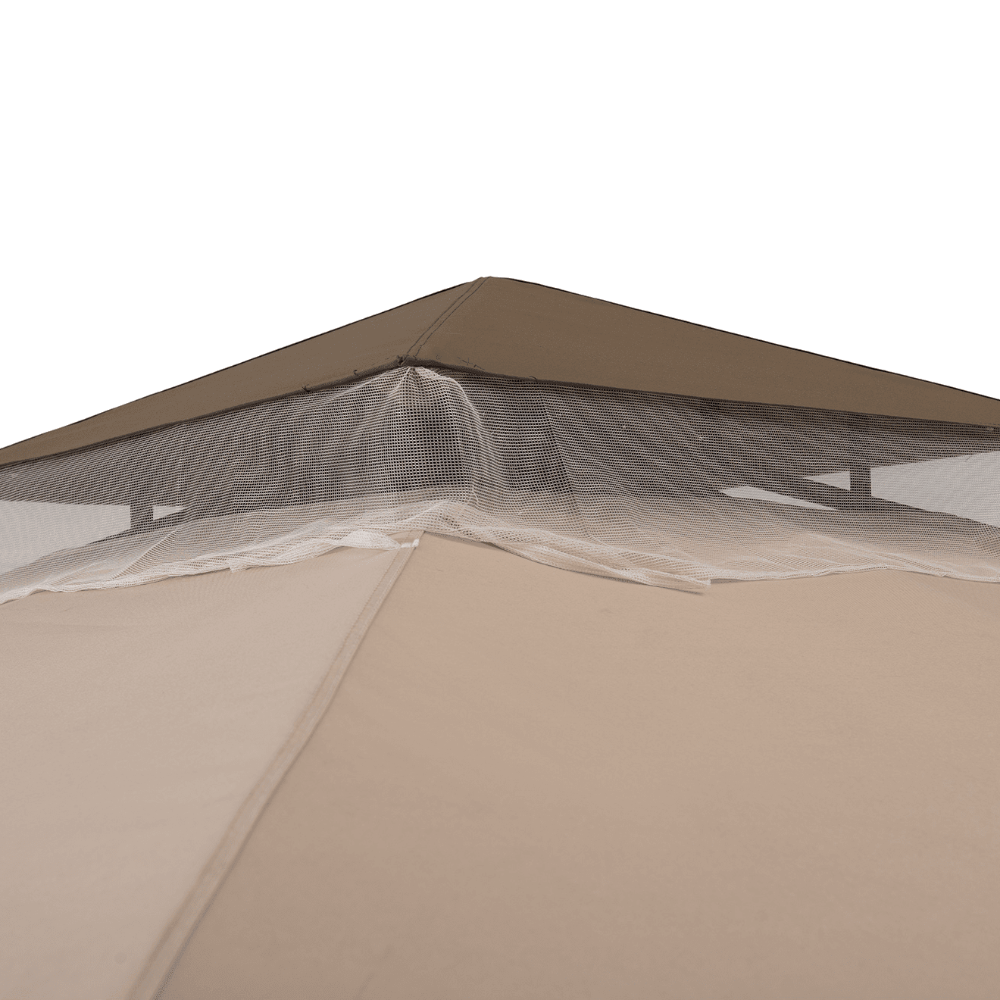 SUNJOY Beige+Light Brown Replacement Canopy For Column Gazebo (9X9 Ft) A101011100.