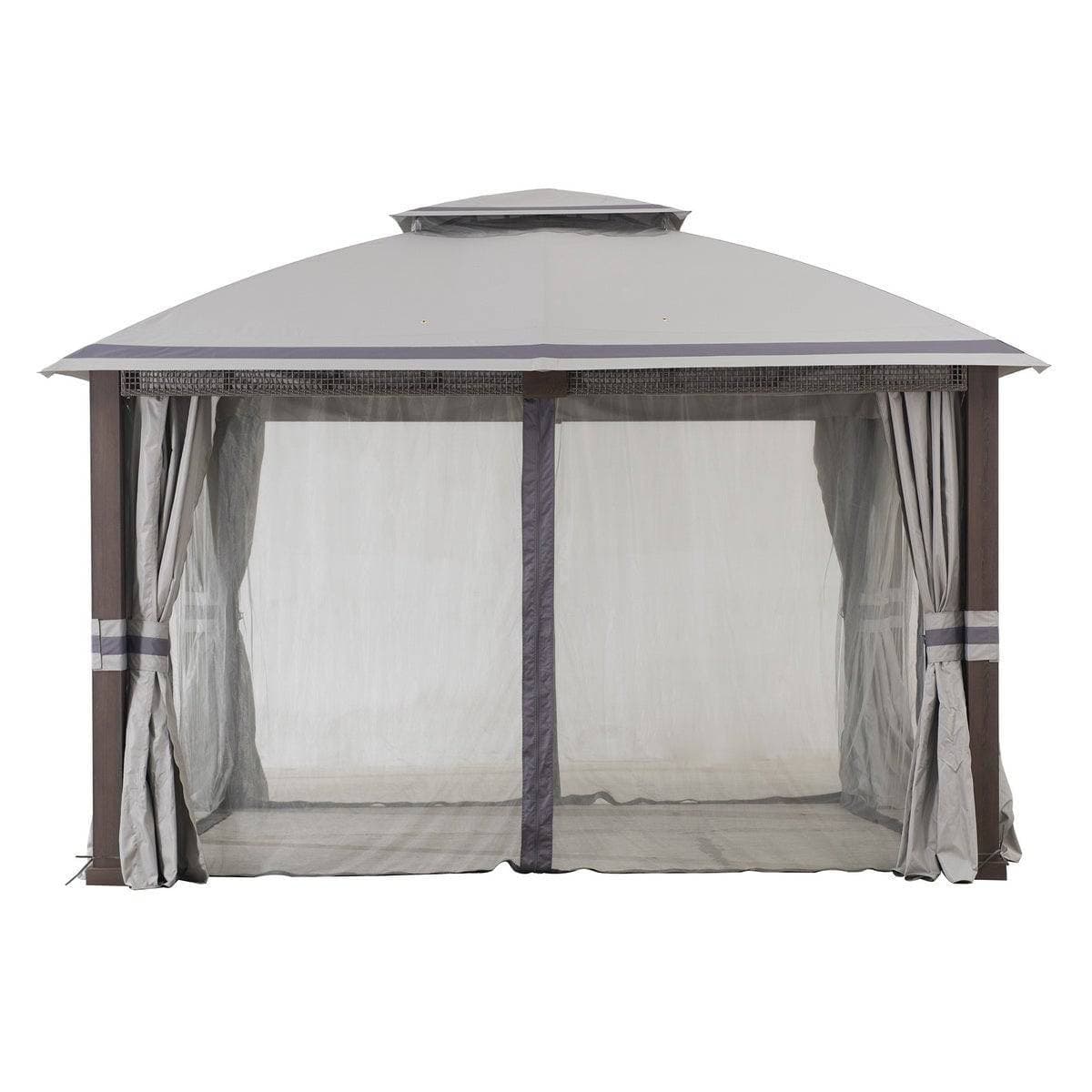 Sunjoy Outdoor Patio 11x13 Canopy Gazebo Backyard Metal Gazebo Kits for Sale.