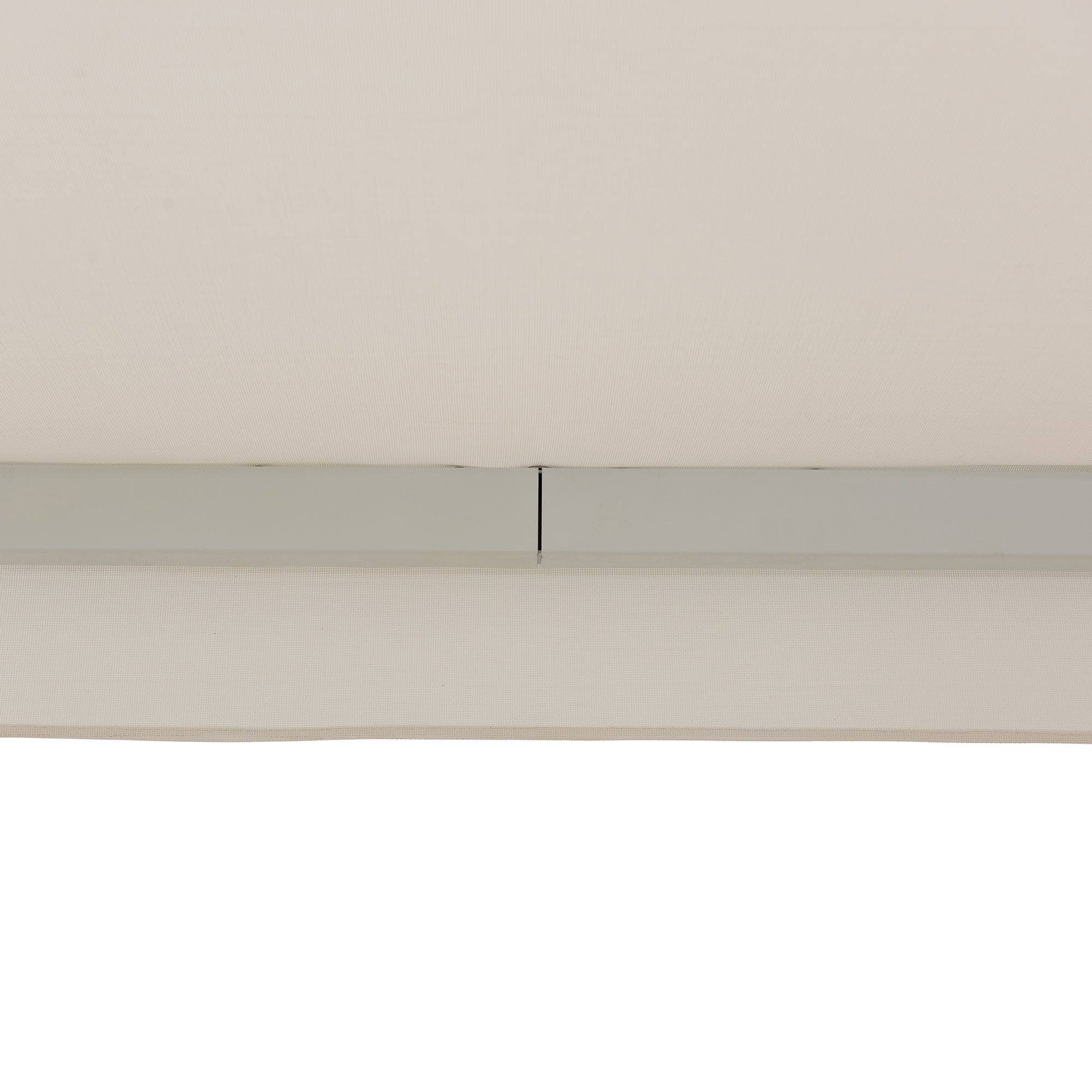 SUNJOY 10x10 White Steel Flat Top Gazebo with Ceiling Hook.