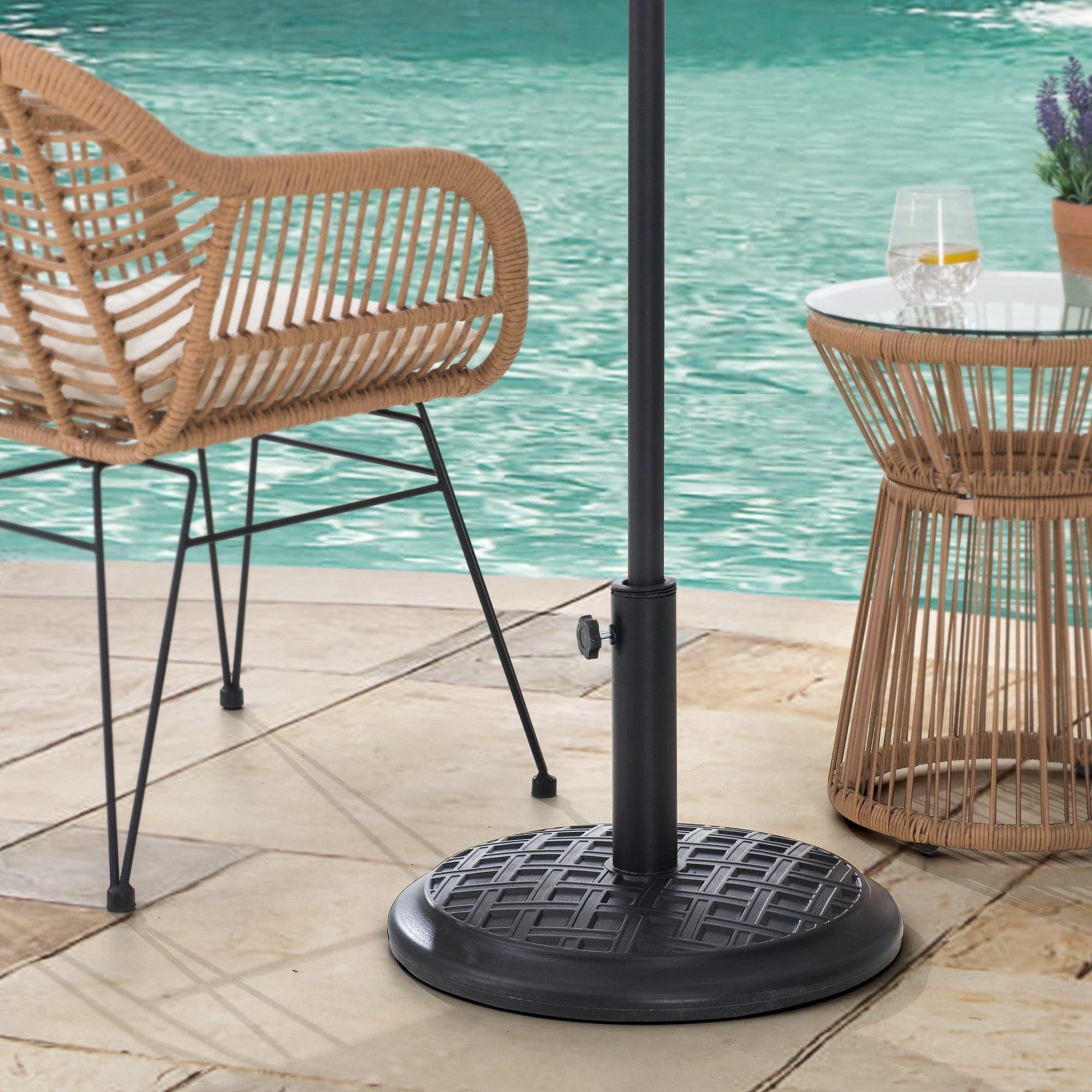SUNJOY Universal 33 lb. Heavy Duty Cement Filled Patio Umbrella Base.