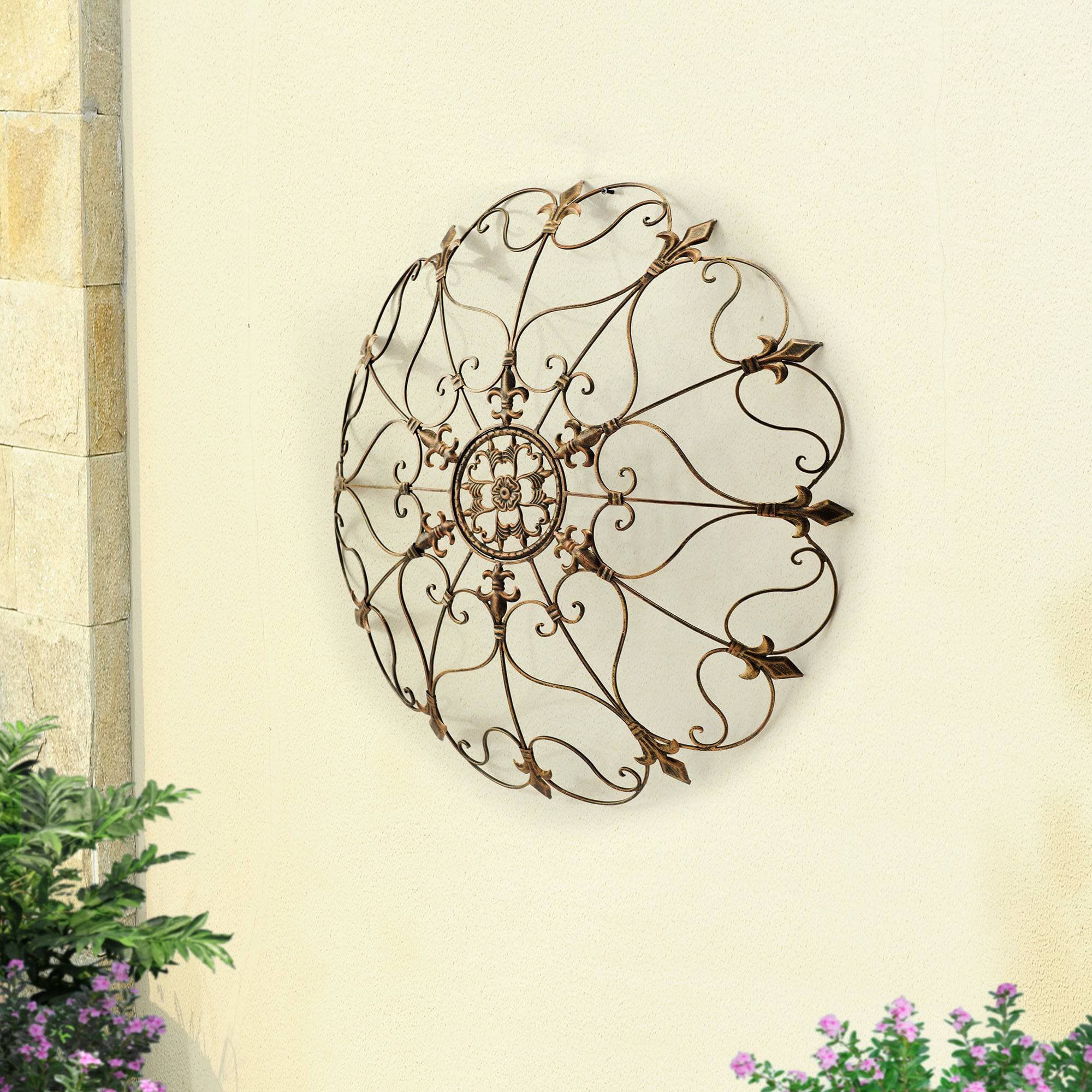 SUNJOY Gold Fleur-De-Lis Wall Decor.