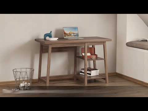 SUNJOY 46" Industrial Design Home Office Computer Desk with Shelves.