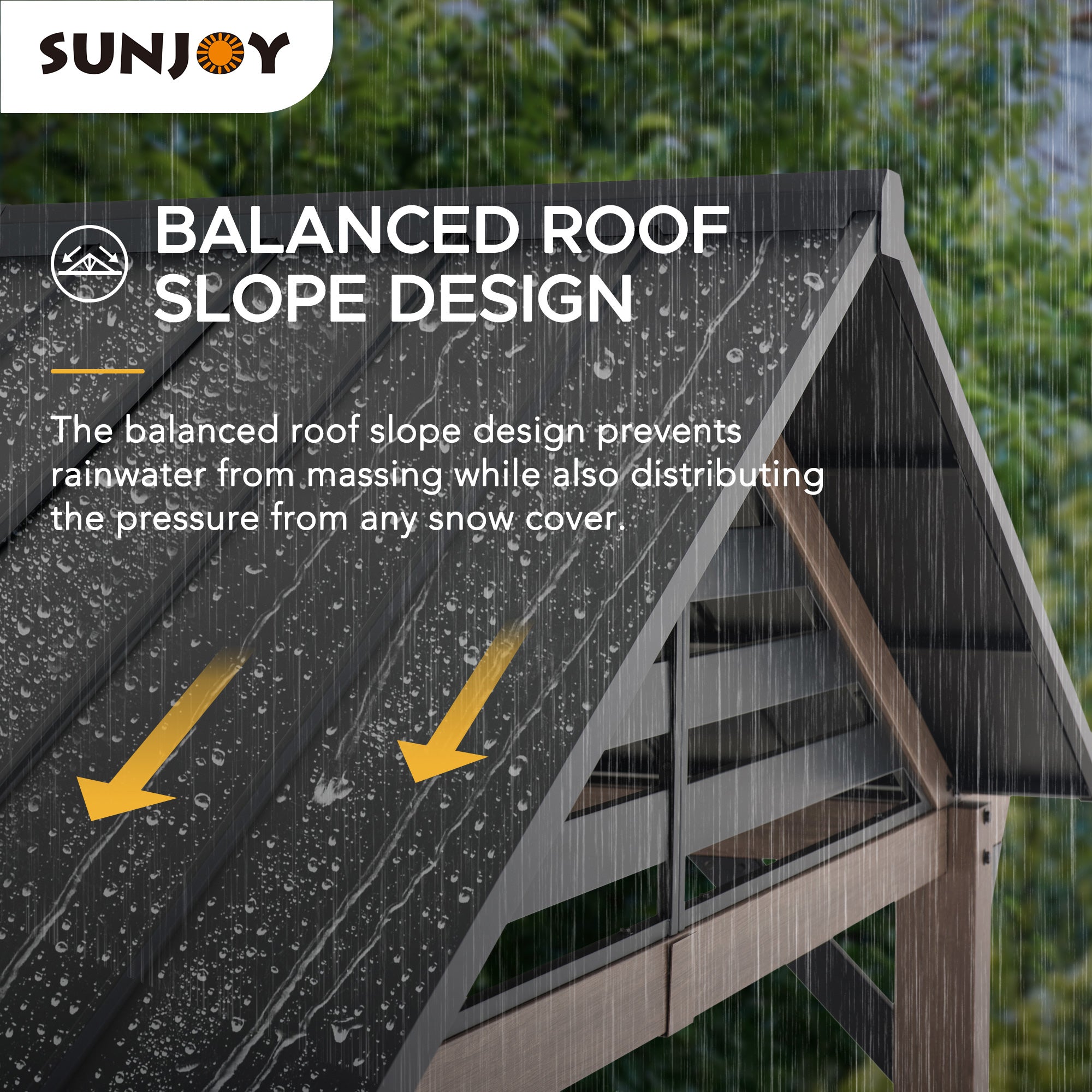 SUNJOY 13x13 Black Steel Gazebo with Decorative Beam.