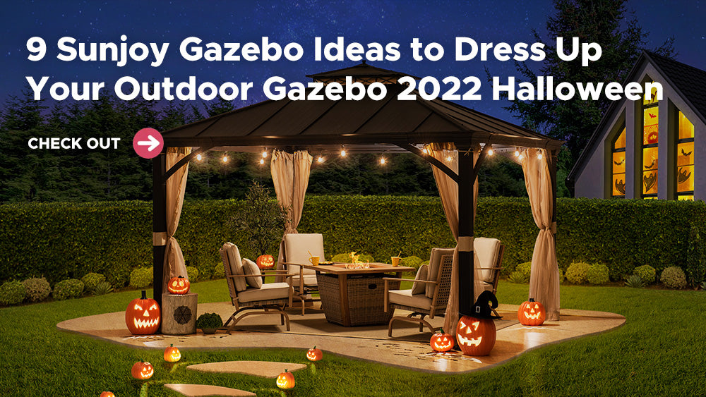 9 Sunjoy Gazebo Ideas to Dress Up Your Outdoor Gazebo This Halloween