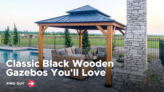 Classic Black Wooden Gazebos You'll Love