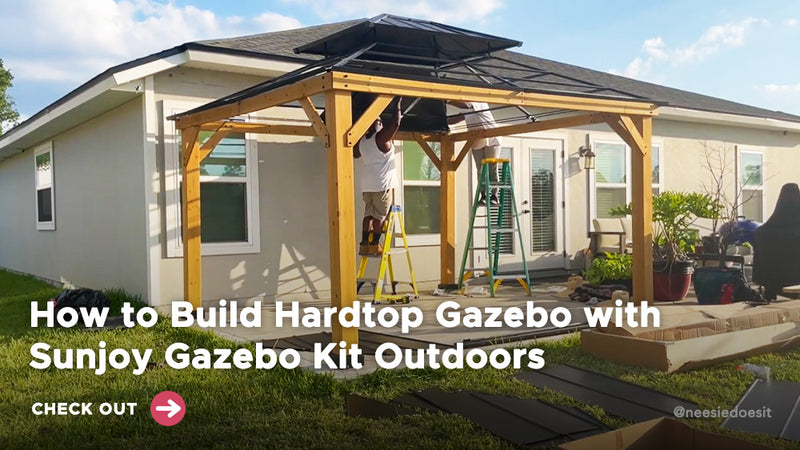 How to Build Hardtop Gazebo with Sunjoy Gazebo Kit Outdoors