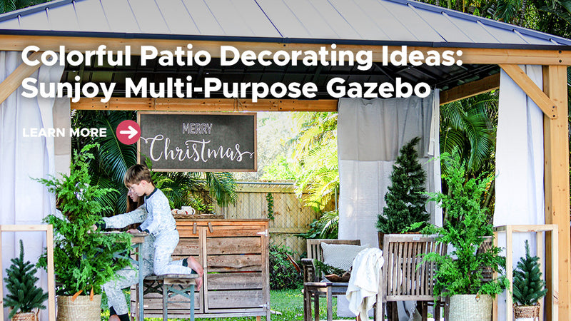 Colorful Patio Decorating Ideas:  Sunjoy Multi-Purpose Gazebo