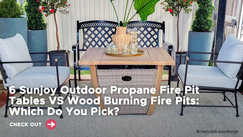 6 Sunjoy Outdoor Propane Fire Pit Tables VS Wood Burning Fire Pits: Which Do You Pick?