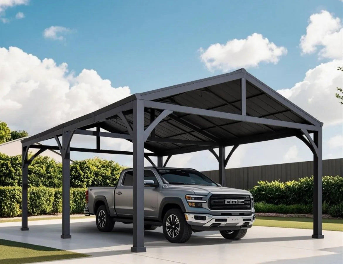 What is the best floor material for an enclosed carport? | SUNJOY