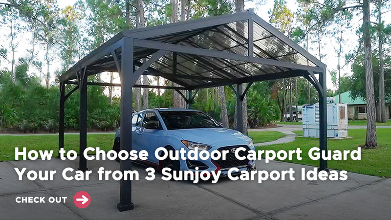 How to Choose Outdoor Carport Guard Your Car from 3 Sunjoy Classic Carport Ideas