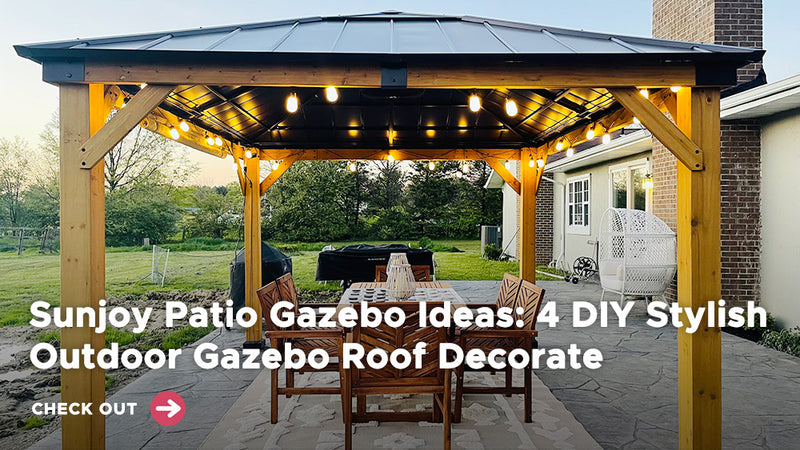 Sunjoy Patio Gazebo Ideas: 4 DIY Stylish Outdoor Gazebo Roof Decorate