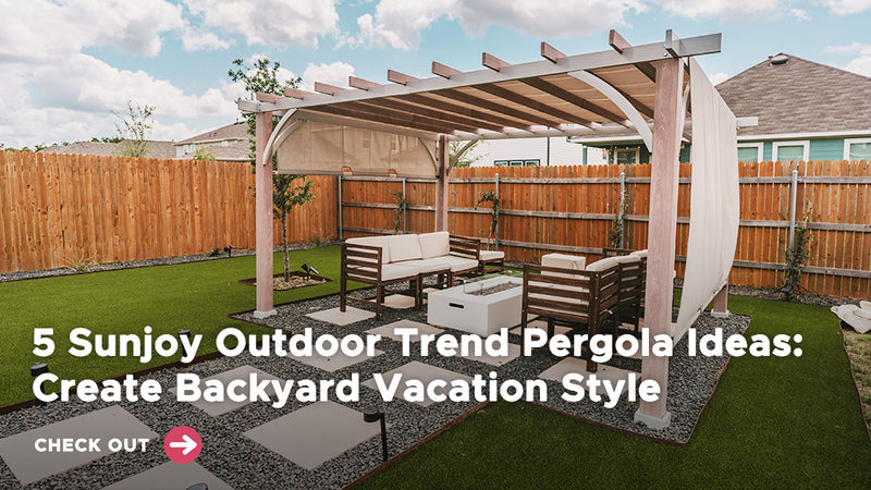 5 Sunjoy Outdoor Trend Pergola Ideas：Create Backyard Vacation Style