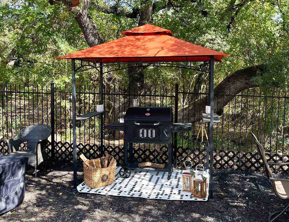 Outdoor Patio 5x8  2-Tier Grill Gazebo