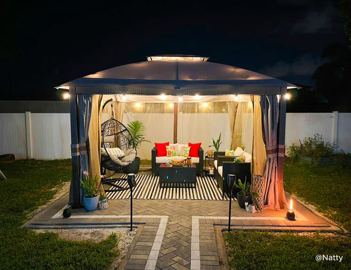 How to Decorate Inside a Gazebo – Stylish & Cozy Ideas - SUNJOY