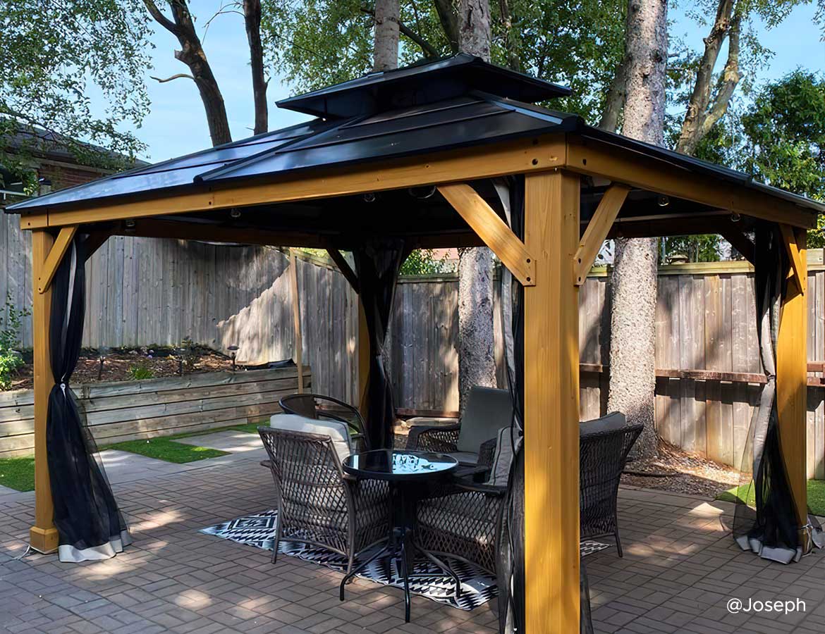 how to paint a metal gazebo to match your home exterior?