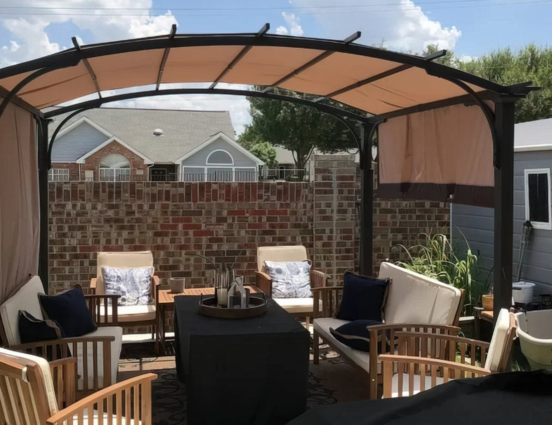 Retractable Canopy Pergola Ideas for Small Backyards