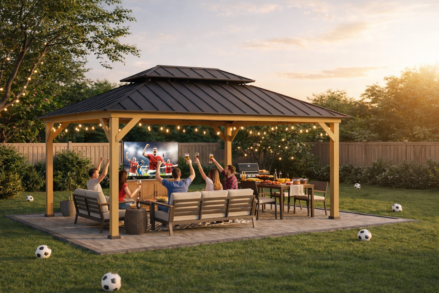 Sunjoy Wood Gazebo Clearance