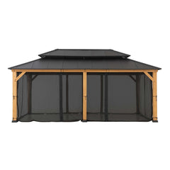 Sunjoy Replacement Universal Mosquito Netting for 12×20 ft. Wood-Framed Gazebos.