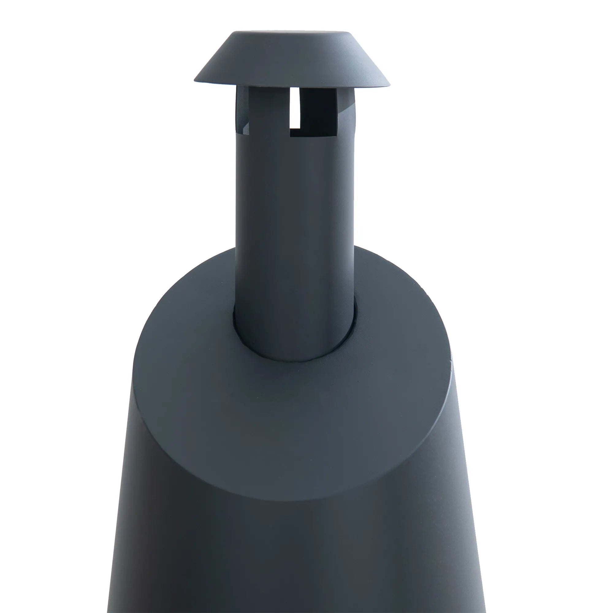 2-in-1 Chiminea Fire Pit & Grill 57" - Black