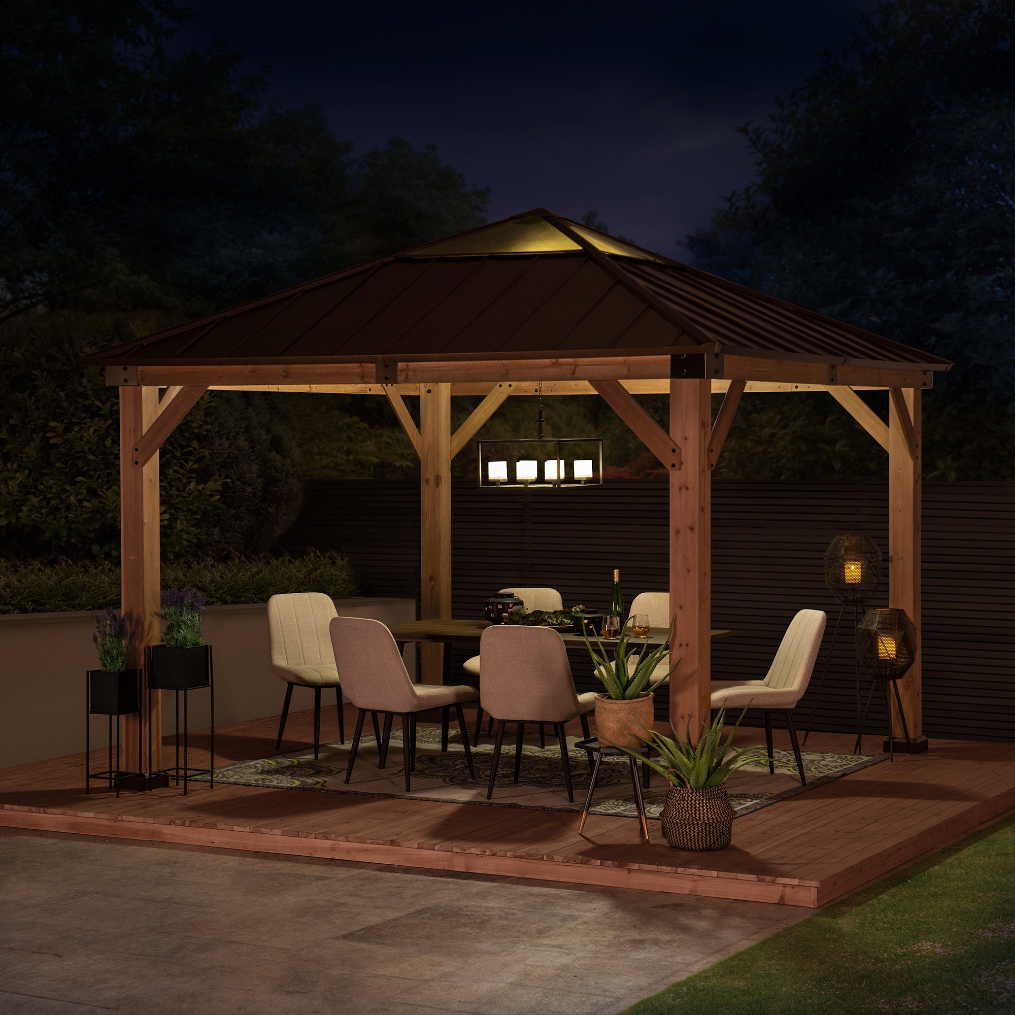 Antrim Skylight Cedar Gazebo, 11x11 | Demo 1.