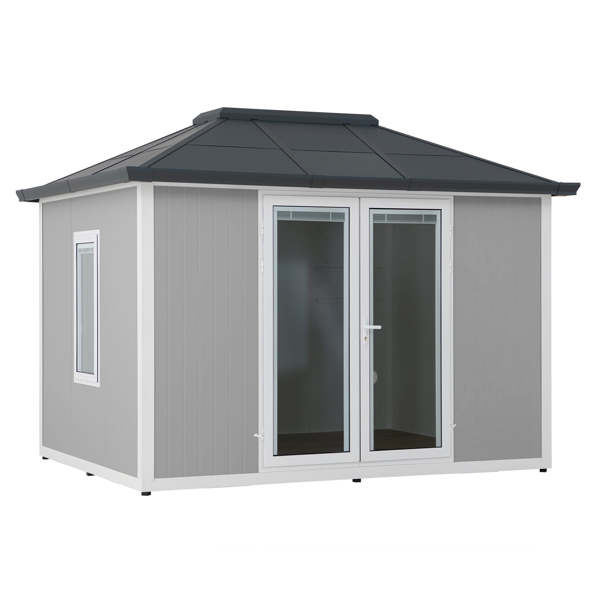 Esquire Beyond Shed Outdoor Room, 10x12.5 - Tan / Gray