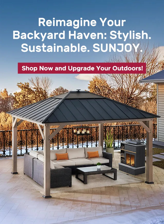 Sunjoy Stylish Gazebos, Pergolas, Fire Pits & Furniture - SUNJOY