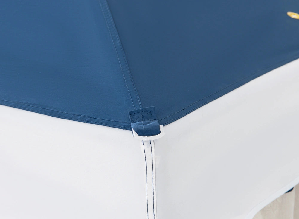SUNJOY 8x8 Soft Top Gazebo with Mosquito Netting - Navy & White