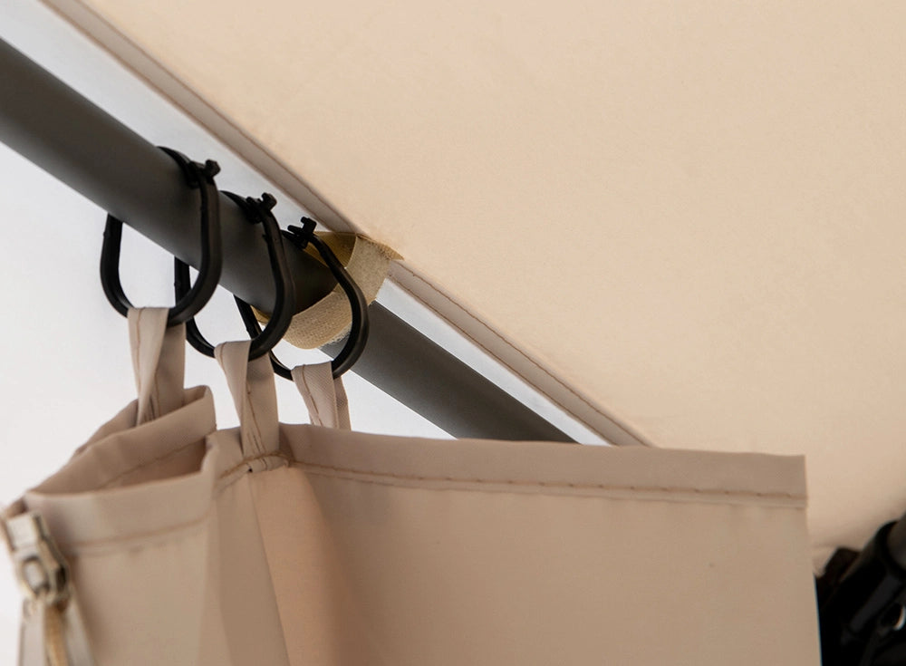 SUNJOY 8x8 Soft Top Gazebo with Mosquito Netting - Beige & White